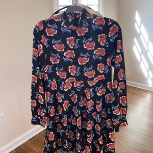 Skater floral mini dress